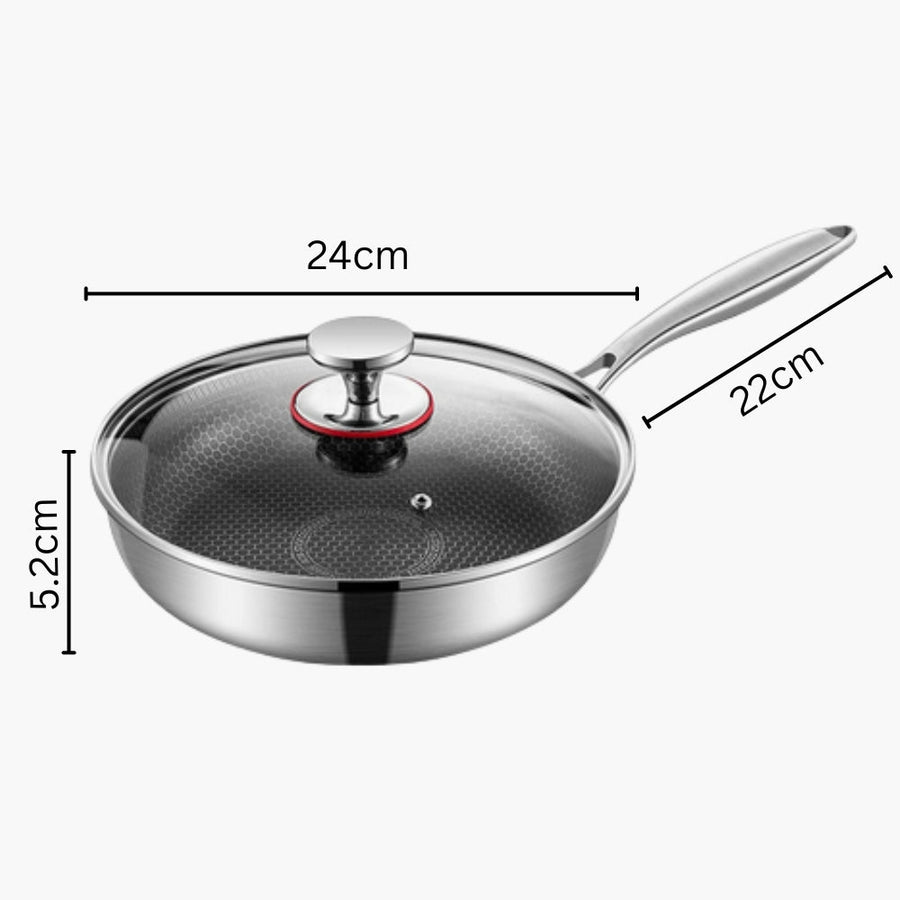 Stainless Steel Titan Frying Pan-Kitchen & Dining > Cookware-casanuva-casanuva
