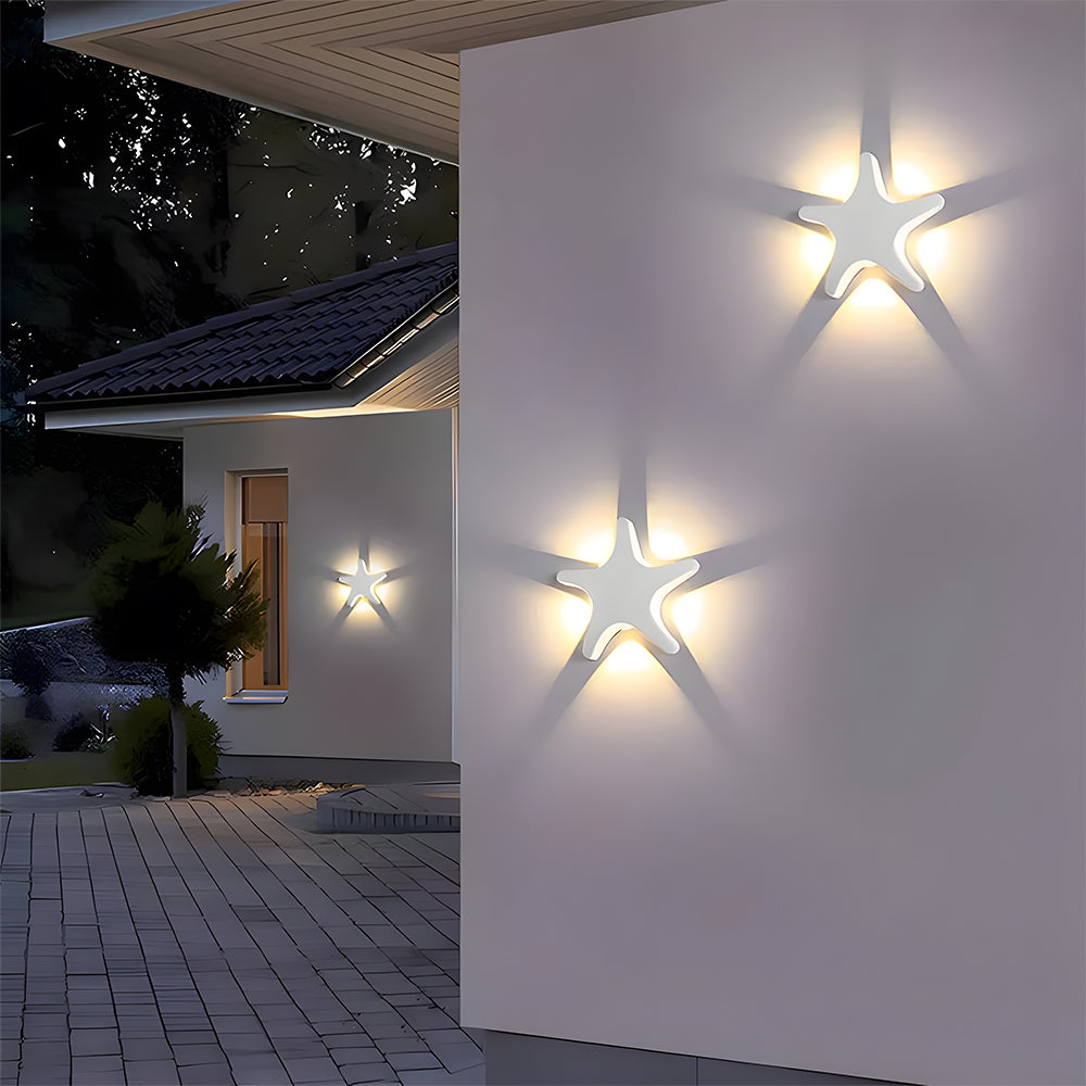 Star Shape LED Outdoor Wall Light-Lighting > Outdoor Lighting-casanuva-White-L20cm*W20cm-White Light-casanuva