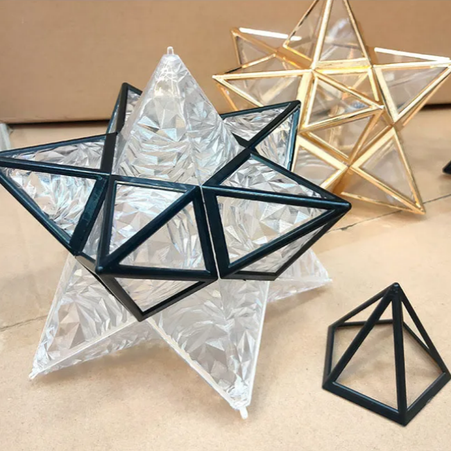 Star Shape Semi Flush Mount Ceiling Light Fixture-Lighting > Ceiling Lights-casanuva-casanuva