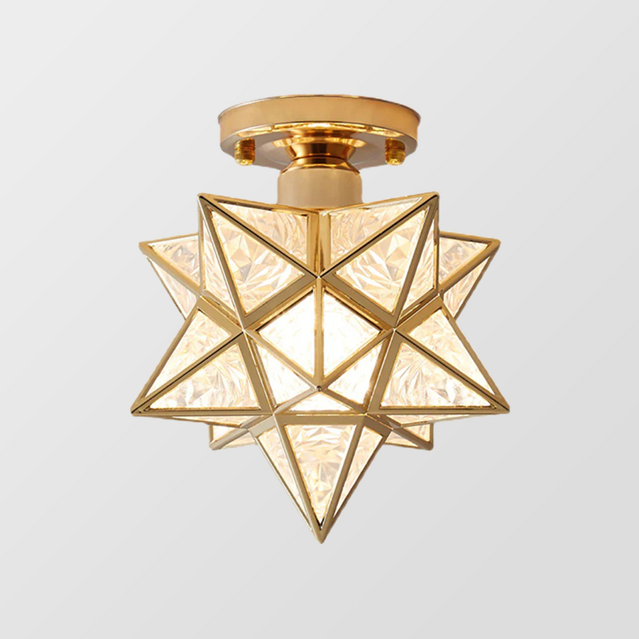 Star Shape Semi Flush Mount Ceiling Light Fixture-Lighting > Ceiling Lights-casanuva-casanuva