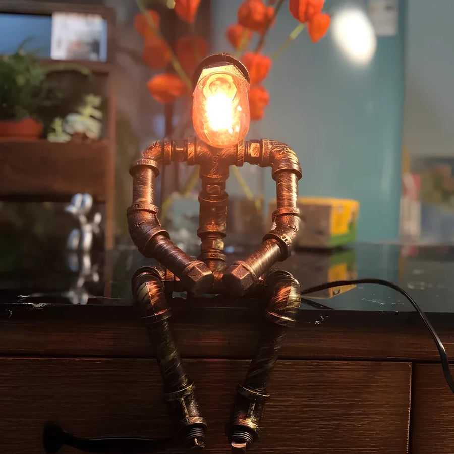 Steampunk Table Lamp with Vintage Design and Edison Bulb-Lighting > Table Lamps-casanuva-casanuva