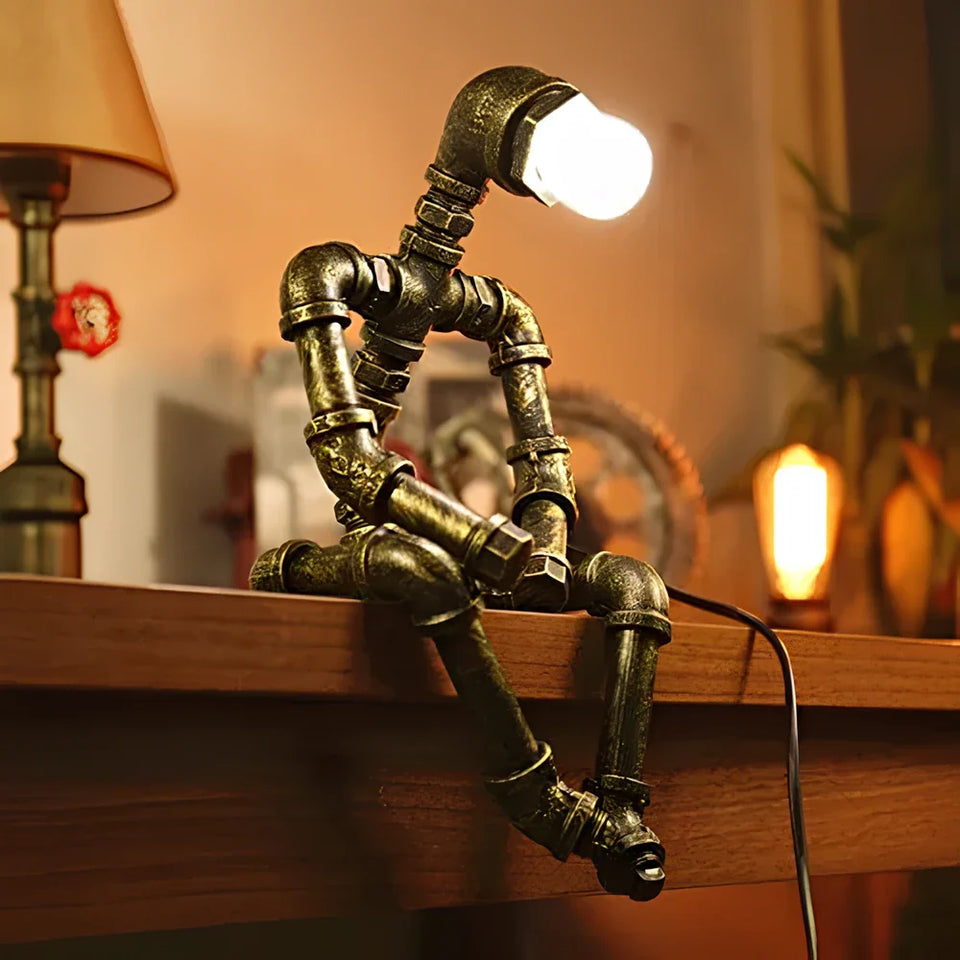 Steampunk Table Lamp with Vintage Design and Edison Bulb-Lighting > Table Lamps-casanuva-casanuva
