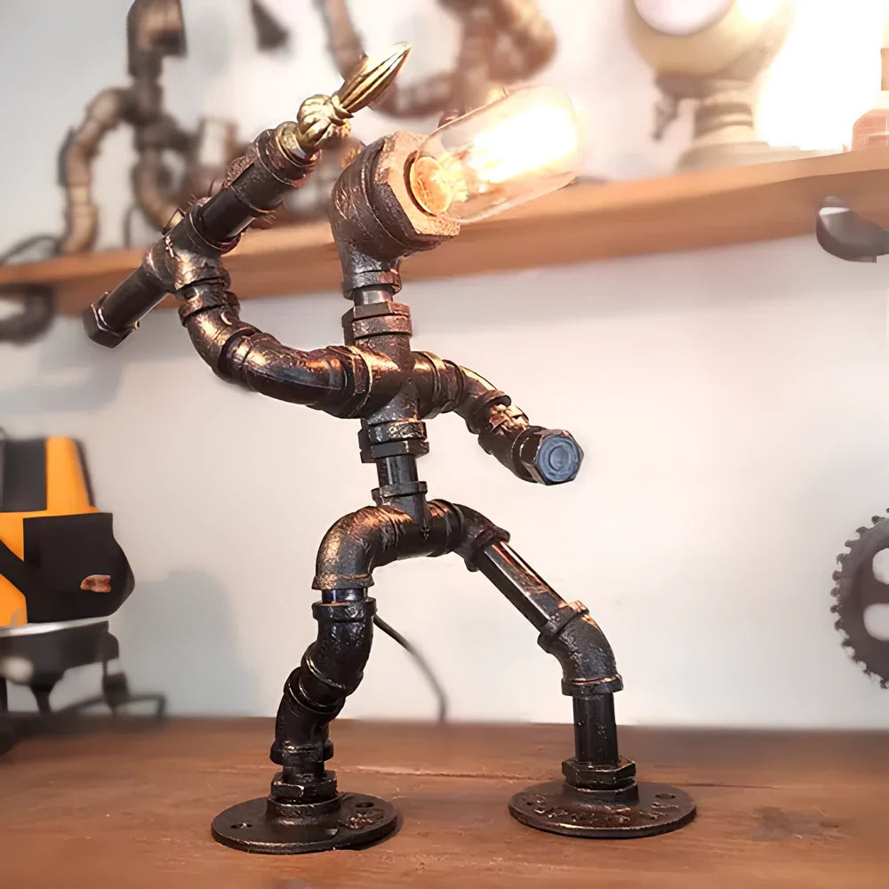Steampunk Table Lamp with Vintage Design and Edison Bulb-Lighting > Table Lamps-casanuva-The Skirmisher-EU-casanuva
