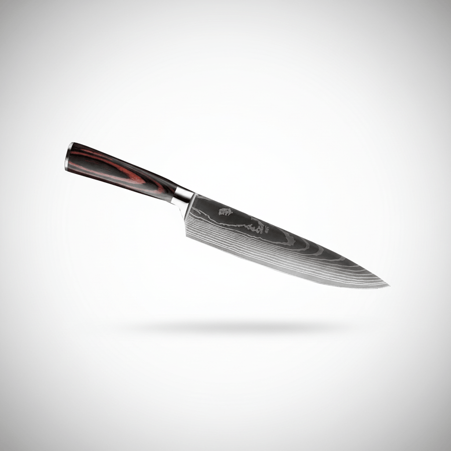 Steel Chef Knife 20 cm Professional Kitchen Knife with Resin Wood Handle-Kitchen & Dining > Knives-casanuva-casanuva