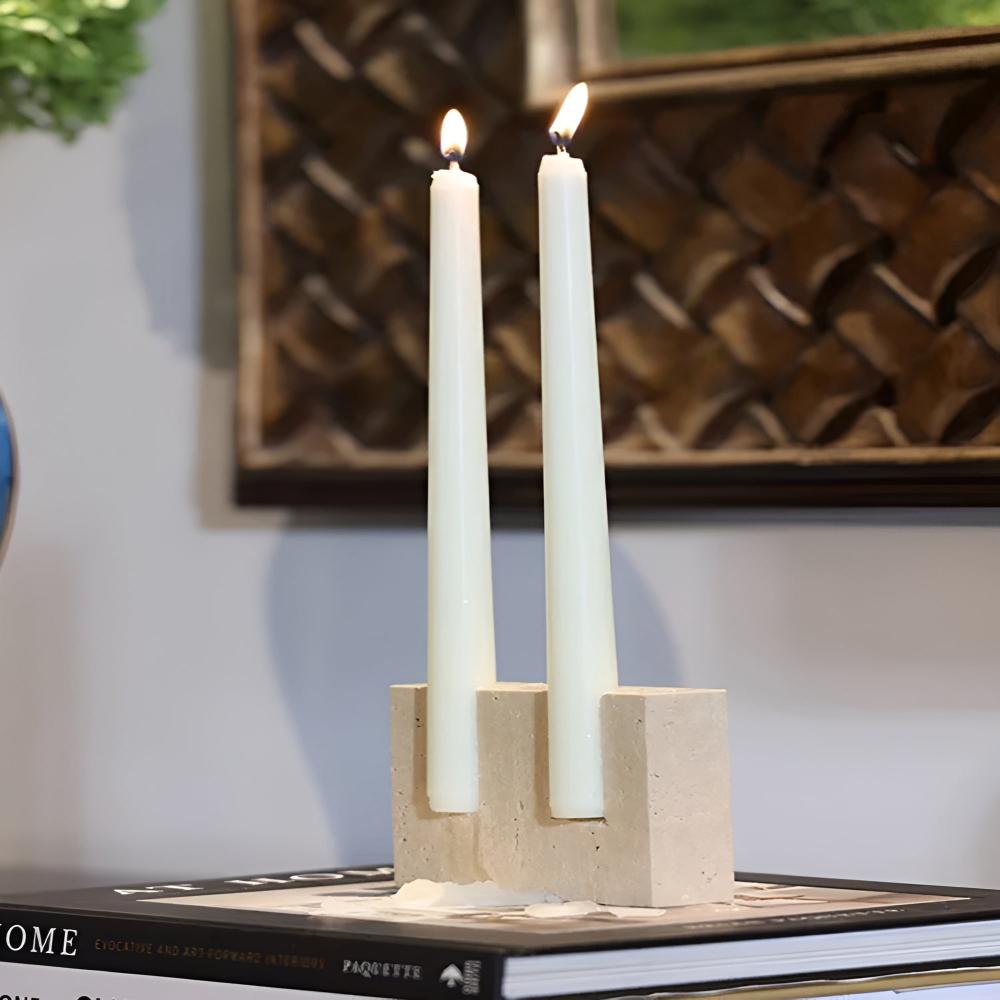 Stone Candle Stand Timeless Glow-Home Decor > Candle Holders-casanuva-casanuva