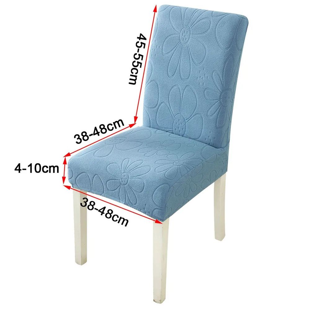 Stretch Dining Chair Cover Daisy Print-Covers & Textiles > Chair Covers-casanuva-Bluebell Bloom-casanuva