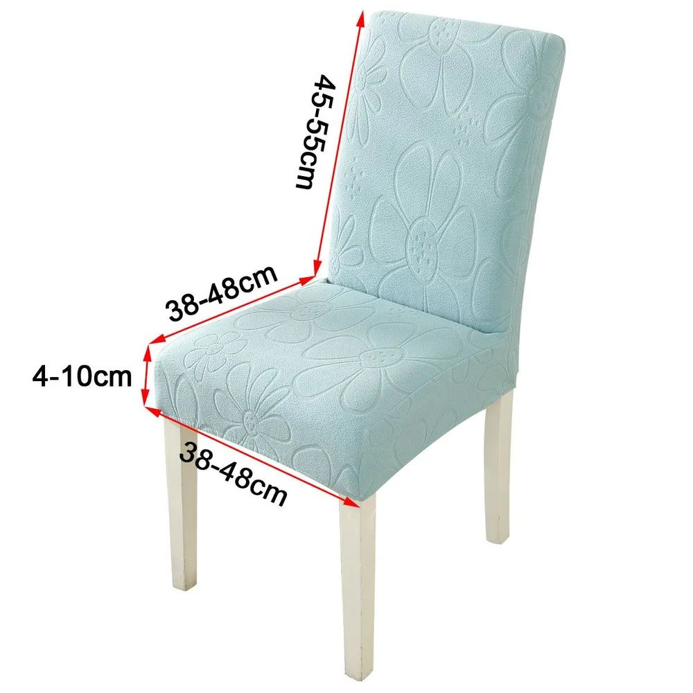 Stretch Dining Chair Cover Daisy Print-Covers & Textiles > Chair Covers-casanuva-Frosted Mist-casanuva