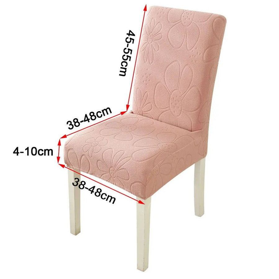 Stretch Dining Chair Cover Daisy Print-Covers & Textiles > Chair Covers-casanuva-Rose Blush-casanuva