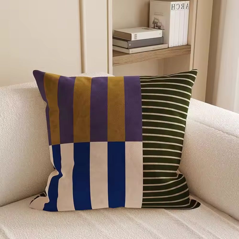 Striped Cushion Cover-Covers & Textiles > Cushion Covers-casanuva-casanuva