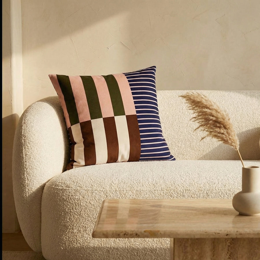 Striped Cushion Cover-Covers & Textiles > Cushion Covers-casanuva-casanuva