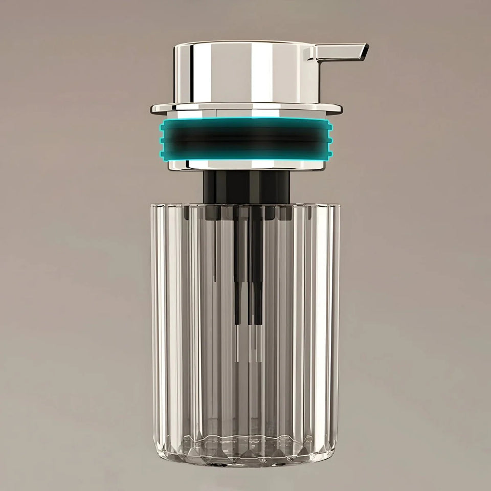 Striped Soap Dispenser Modern Design-Bedding & Bath > Bathroom Accessories-casanuva-Gray-casanuva