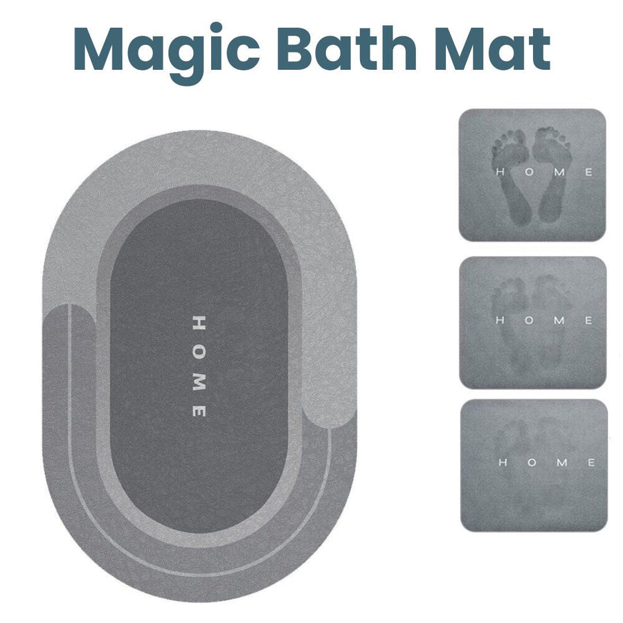 Super Absorbent Non-Slip Bath Mat-Bedding & Bath > Bath Mats-casanuva-Gray-Small (16"x24")-casanuva
