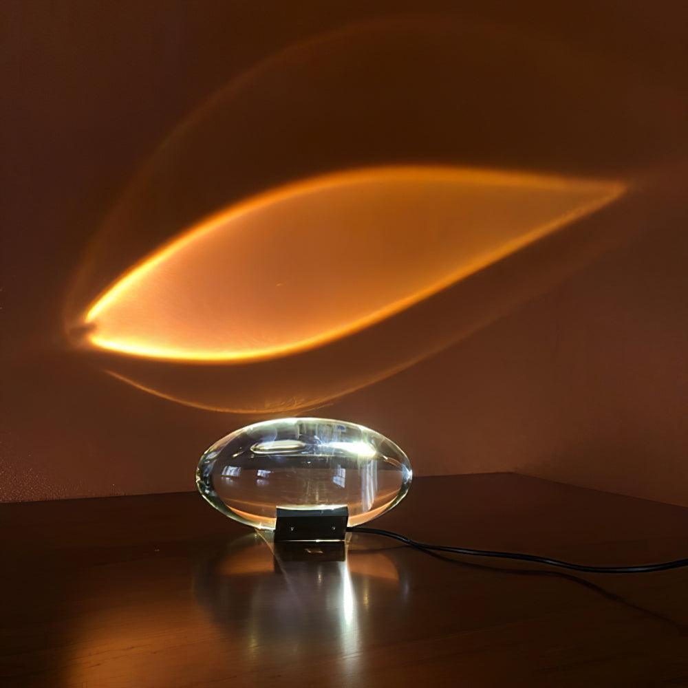 Table Lamp LED Modern Design-Lighting > Table Lamps-casanuva-16cmx8cm & Clear+Chrome-Sunset red-US plug-casanuva