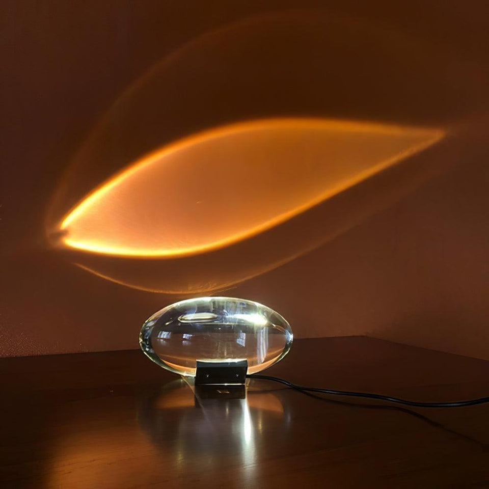 Table Lamp LED Modern Design-Lighting > Table Lamps-casanuva-16cmx8cm & Clear+Chrome-Sunset red-US plug-casanuva