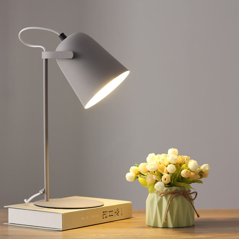 Table Lamp Nordic Macaron Color Iron Bucket Design 1-Light-Lighting > Table Lamps-casanuva-Gray-110V-120V-casanuva