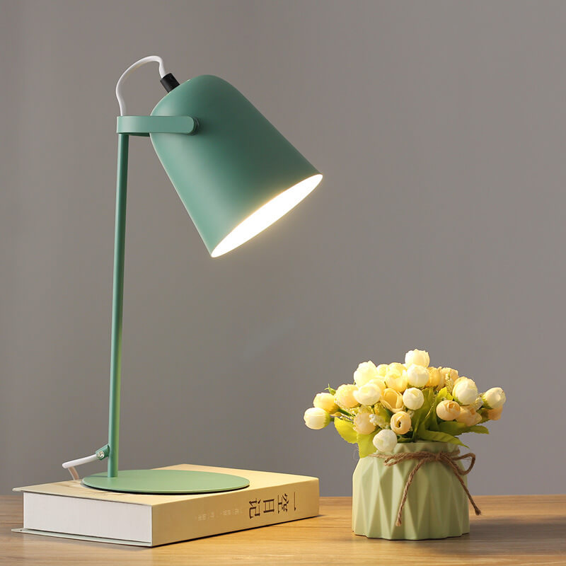 Table Lamp Nordic Macaron Color Iron Bucket Design 1-Light-Lighting > Table Lamps-casanuva-Green-110V-120V-casanuva