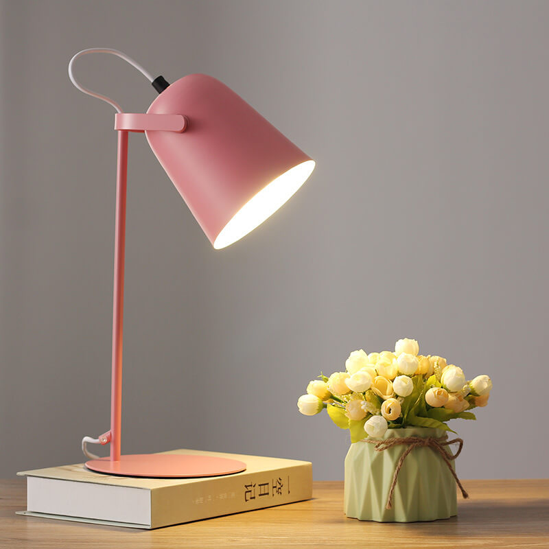 Table Lamp Nordic Macaron Color Iron Bucket Design 1-Light-Lighting > Table Lamps-casanuva-Pink-110V-120V-casanuva