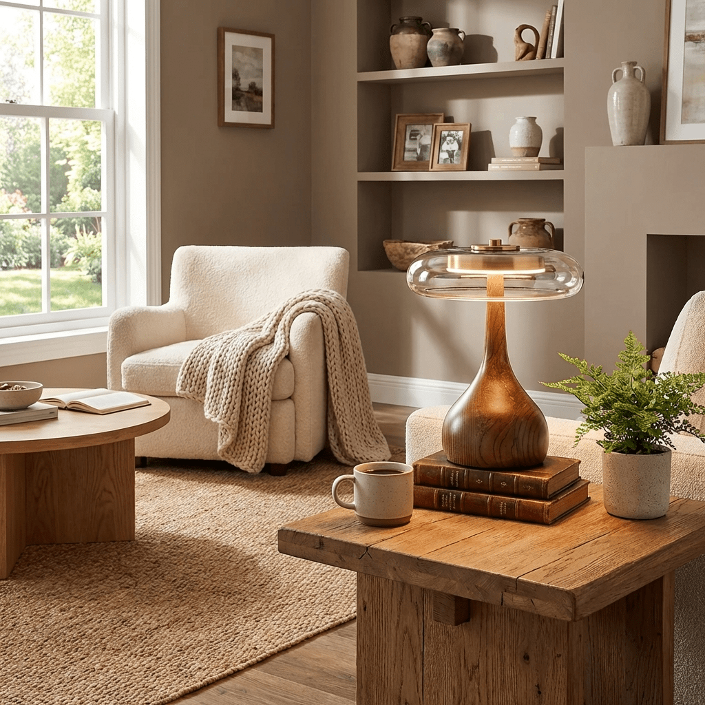Table Lamp with Fabric Shade-Lighting > Table Lamps-casanuva-casanuva