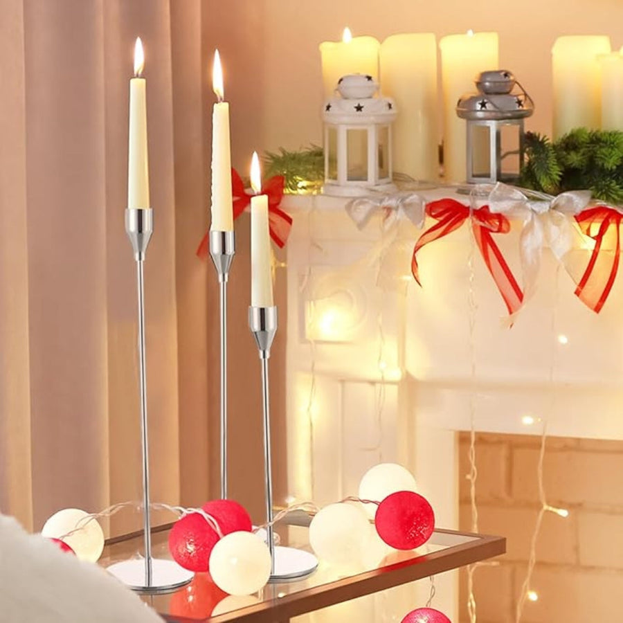 Tall Candle Holder Set in Chic Design-Home Decor > Candle Holders-casanuva-casanuva