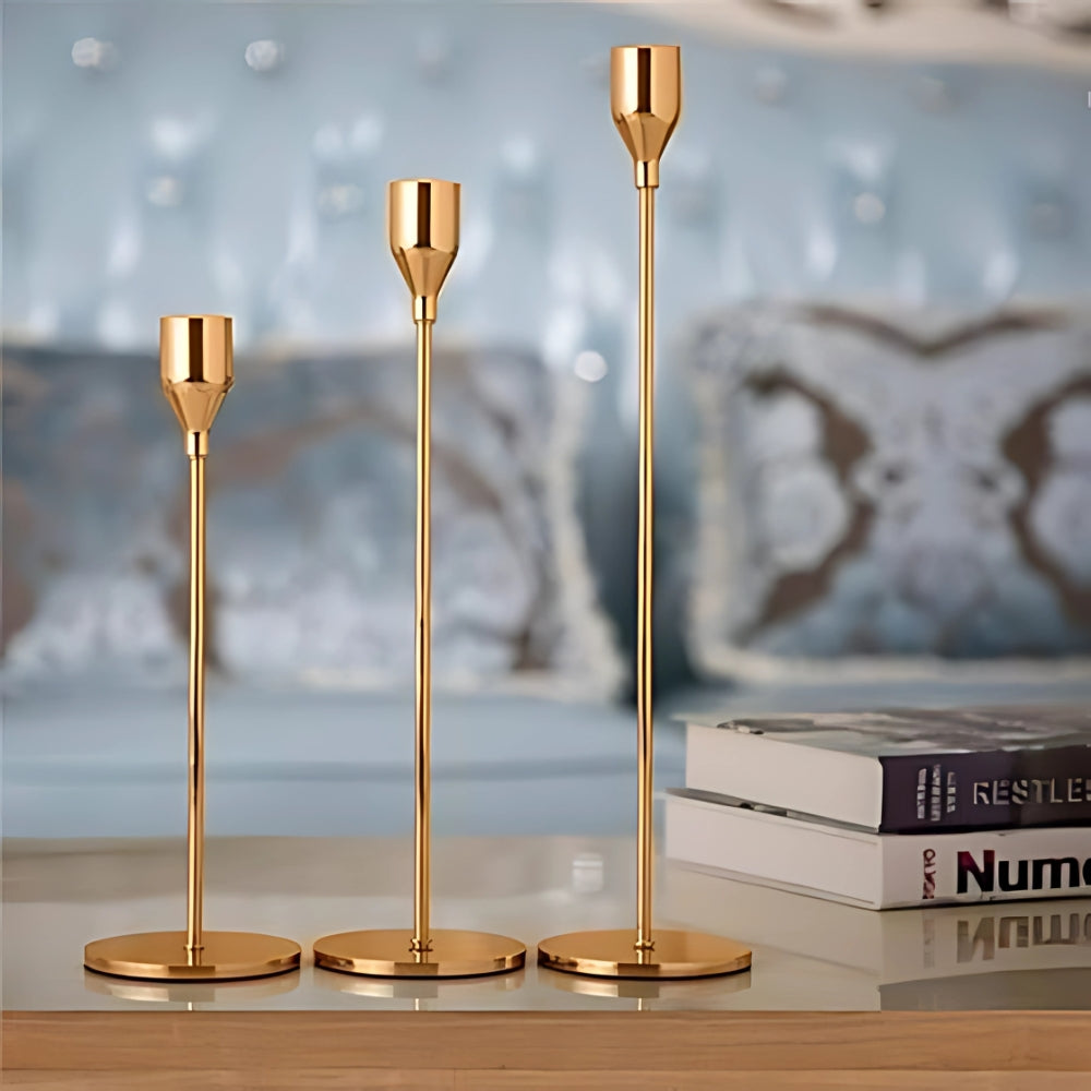Tall Candle Holder Set in Chic Design-Home Decor > Candle Holders-casanuva-casanuva