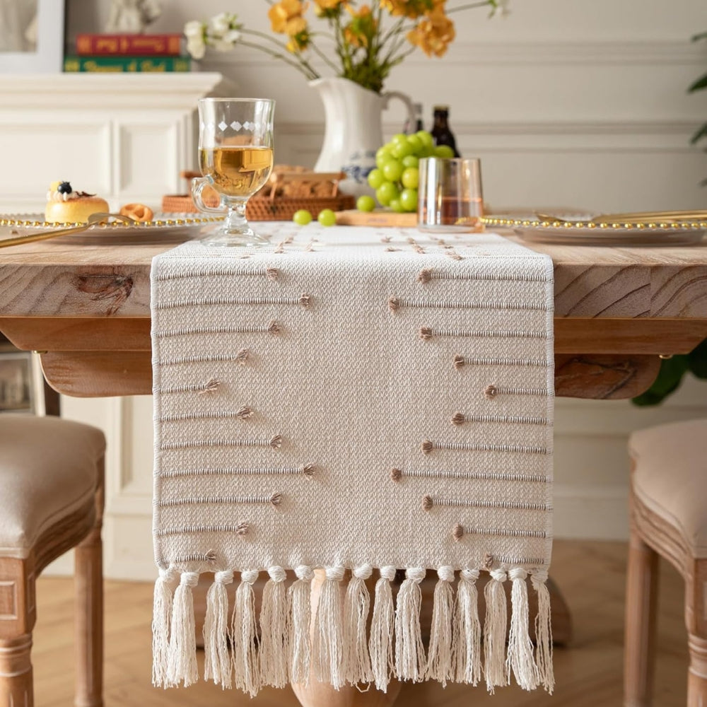Tassel Table Runner Elegant Design-Covers & Textiles > Table Runners-casanuva-casanuva