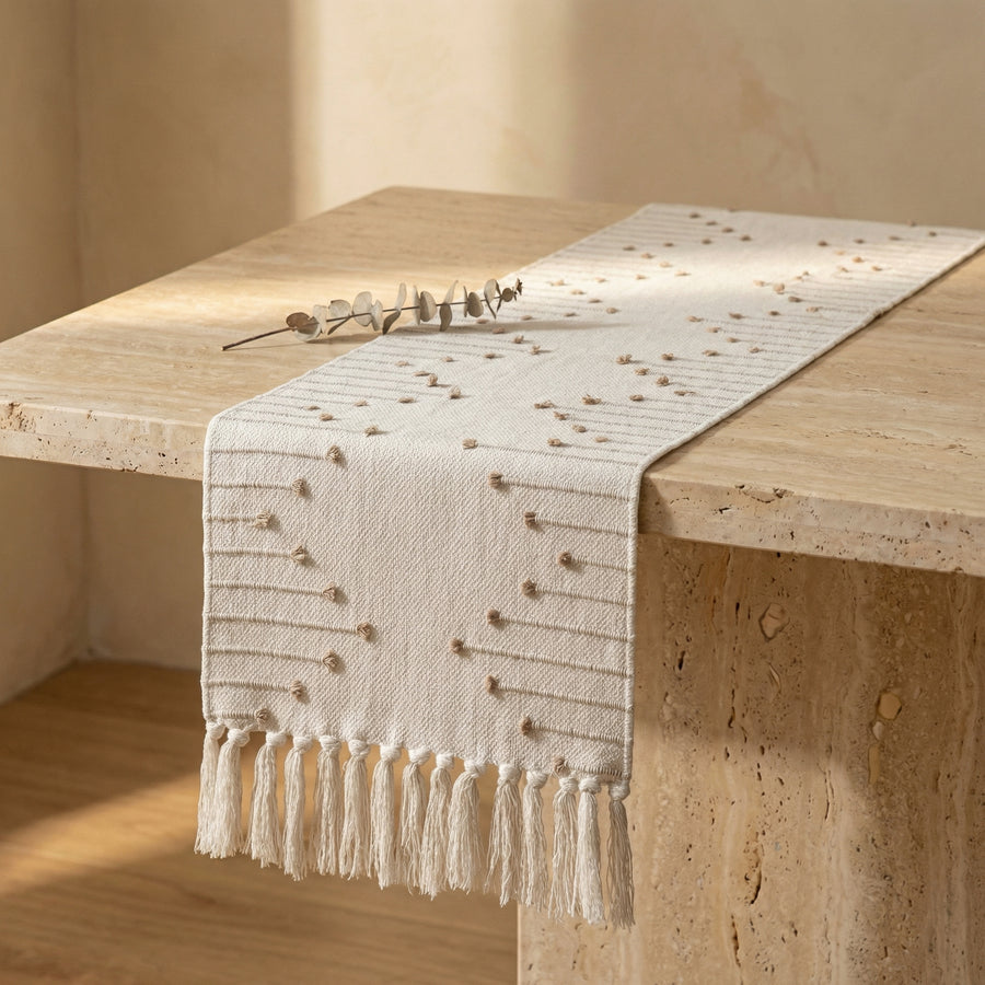 Tassel Table Runner Elegant Design-Covers & Textiles > Table Runners-casanuva-casanuva