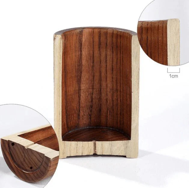Teak Wood Kitchen Utensil Holder-Kitchen & Dining > Cooking Utensils-casanuva-casanuva