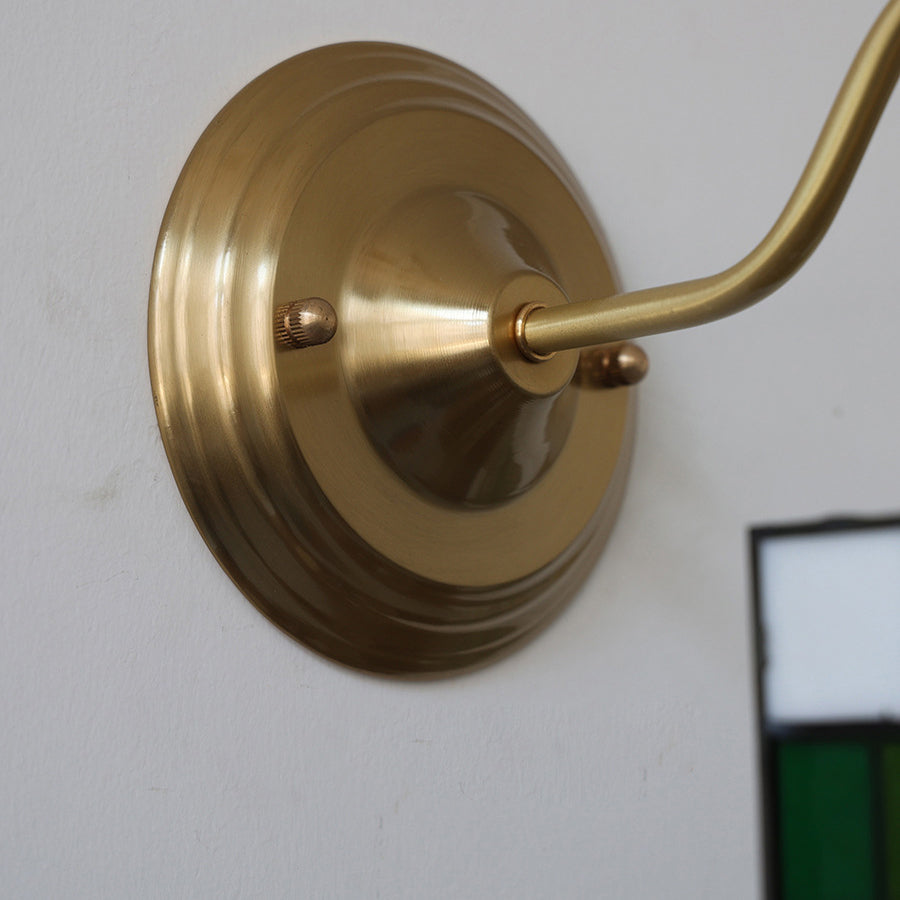 Tiffany Style Round Copper Glass Wall Sconce Lamp 1-Light-Lighting > Wall Lights-casanuva-casanuva