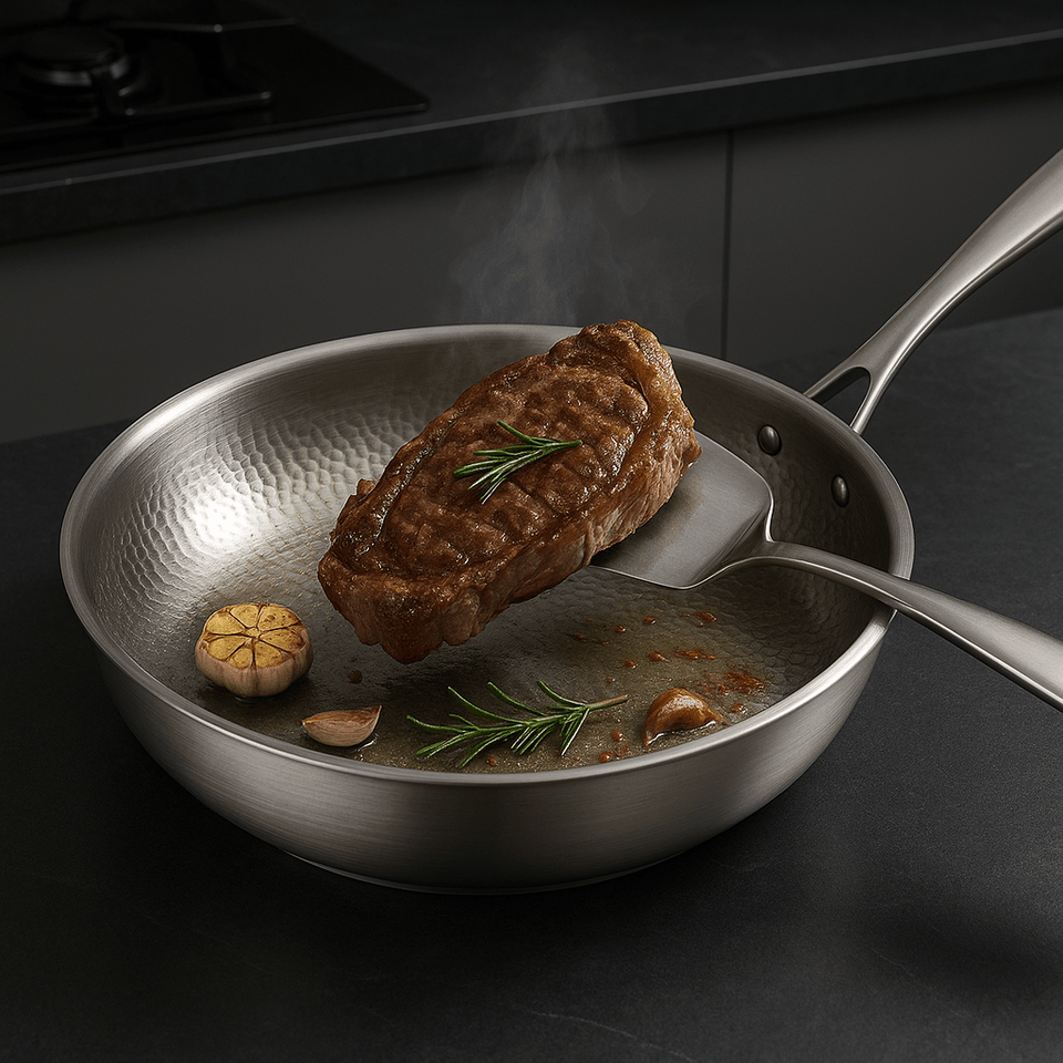 Titanium Frying Pan Uncoated Suitable for All Hob Types-Kitchen & Dining > Cookware-casanuva-casanuva