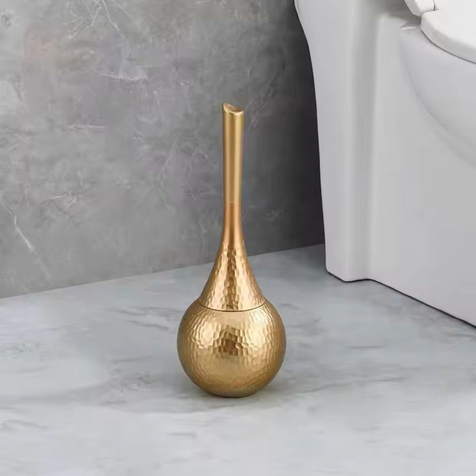 Toilet Brush Luxe Design Hygienic Cleaning Tool-Bedding & Bath > Bathroom Accessories-casanuva-Golden Elegance-casanuva