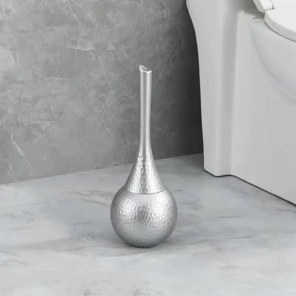 Toilet Brush Luxe Design Hygienic Cleaning Tool-Bedding & Bath > Bathroom Accessories-casanuva-Sterling Silver-casanuva