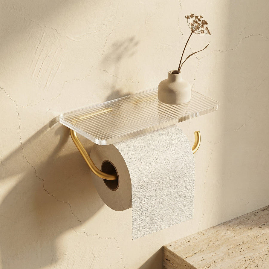 Toilet Paper Holder with Shelf Stylish Design-Bedding & Bath > Bathroom Accessories-casanuva-casanuva