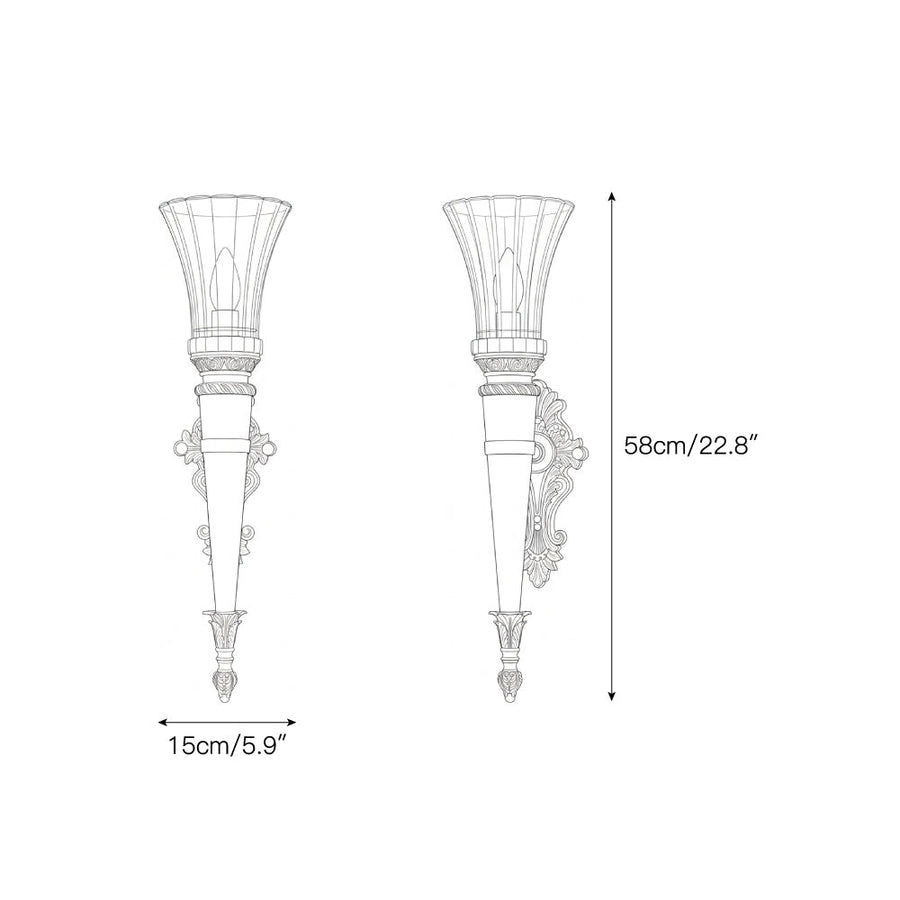 Torch Wall Lamp with Elegant Design-Lighting > Wall Lights-casanuva-casanuva