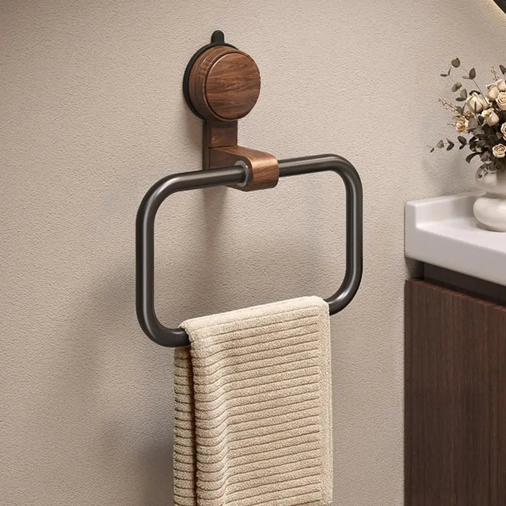Towel Holder with Walnut Accents-Bedding & Bath > Bathroom Accessories-casanuva-casanuva