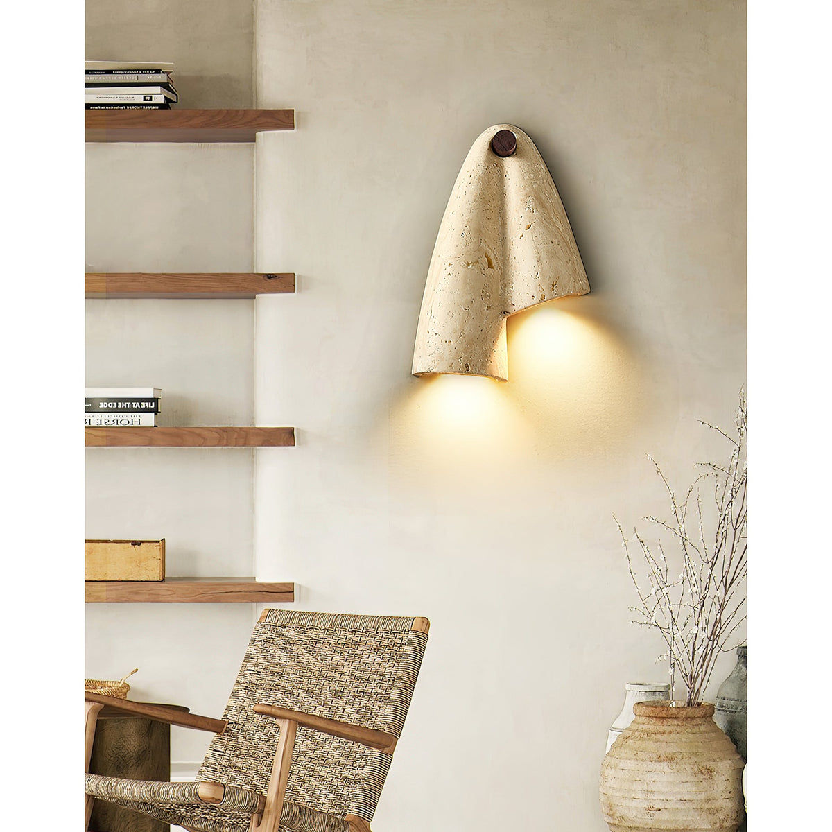 Travertine Wall Lamp-Lighting > Wall Lights-casanuva-casanuva