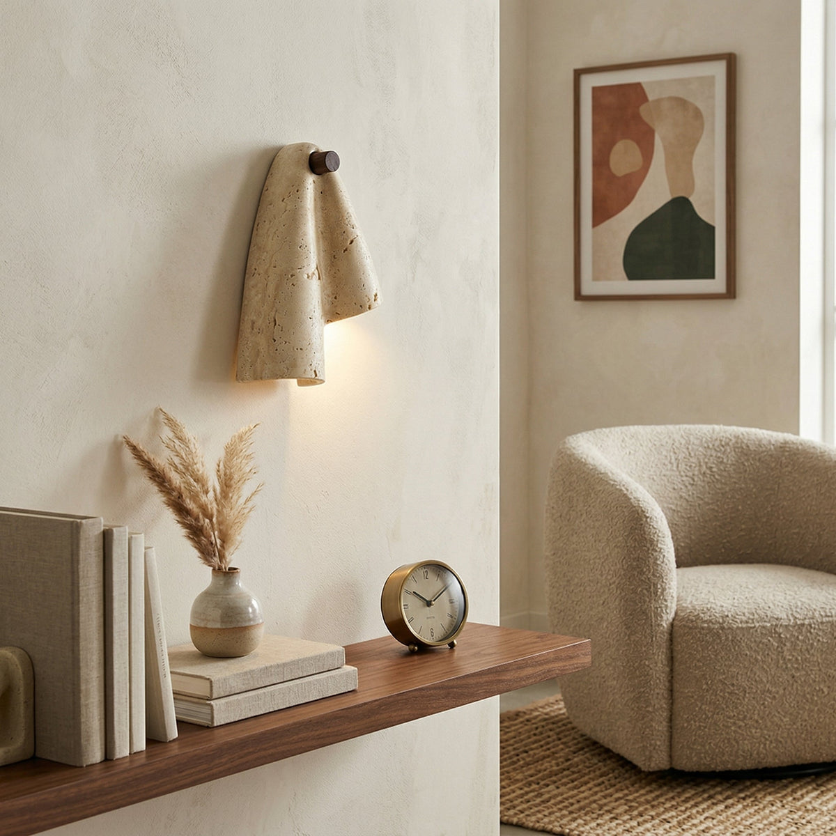 Travertine Wall Lamp-Lighting > Wall Lights-casanuva-casanuva