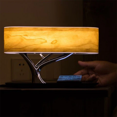 Tree of Life Lamp with Wireless Charger and Bluetooth Speaker-Lighting > Table Lamps-casanuva-casanuva
