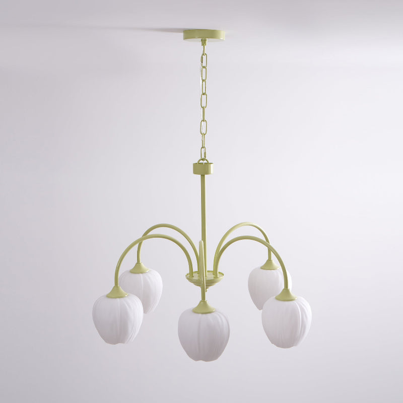 Tulip Matcha Chandelier Light Fixture-Lighting > Chandeliers & Pendant Lights-casanuva-casanuva