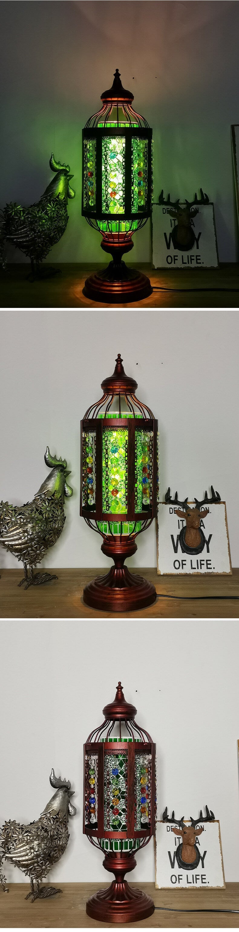 Turkish Stained Glass Table Lamp 1-Light Vintage Design-Lighting > Table Lamps-casanuva-casanuva