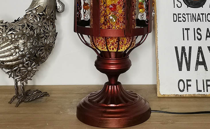 Turkish Stained Glass Table Lamp 1-Light Vintage Design-Lighting > Table Lamps-casanuva-casanuva
