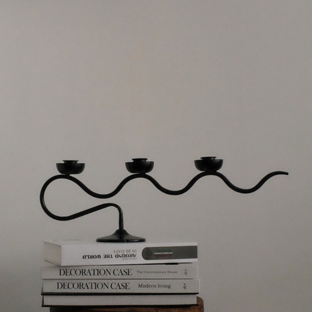 Twisted Iron Candle Holder-Home Decor > Candle Holders-casanuva-casanuva
