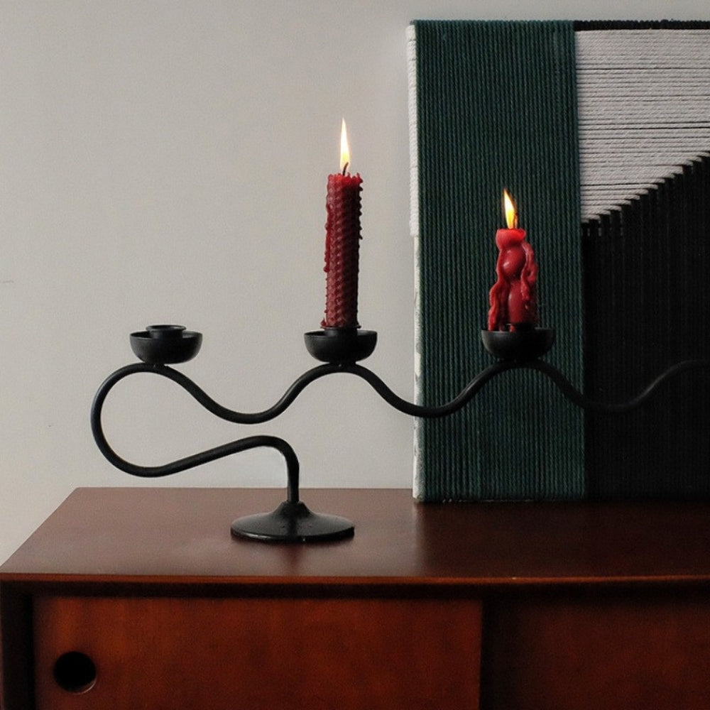 Twisted Iron Candle Holder-Home Decor > Candle Holders-casanuva-casanuva
