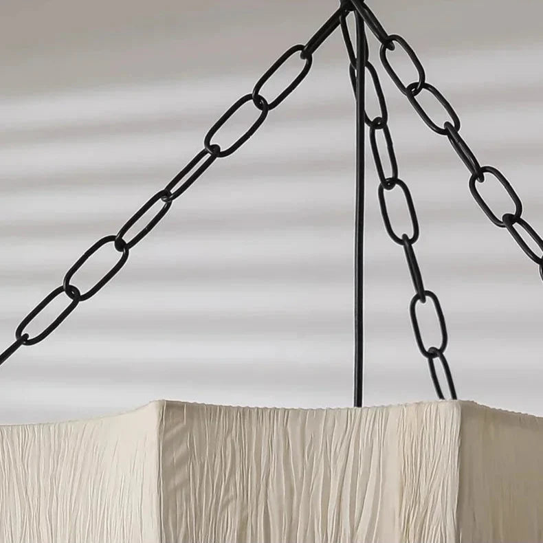 U Shape Fabric Chandelier Japanese Wabi Sabi Design-Lighting > Chandeliers & Pendant Lights-casanuva-casanuva