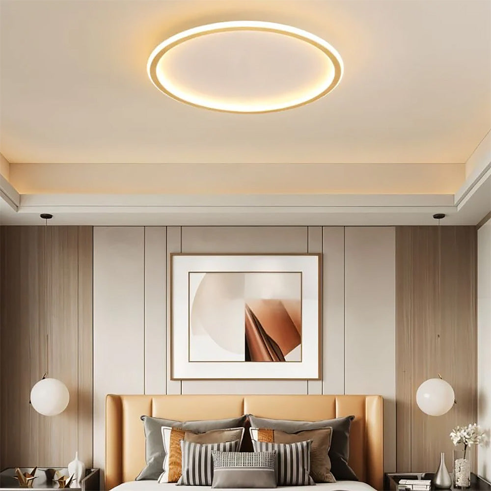 Ultra-thin Round Low Ceiling Light LED-Lighting > Ceiling Lights-casanuva-Gold-D20cm*H5cm-Warm Light-casanuva