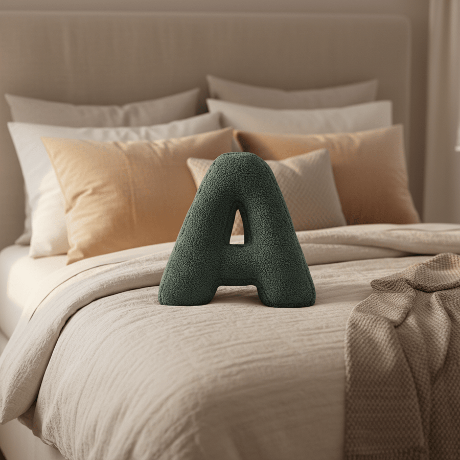 Velvet Letter Cushion for Personalized Home Accents-Covers & Textiles > Throw Pillows-casanuva-A-casanuva