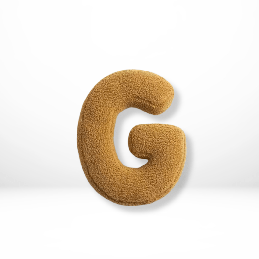 Velvet Letter Cushion for Personalized Home Accents-Covers & Textiles > Throw Pillows-casanuva-G-casanuva