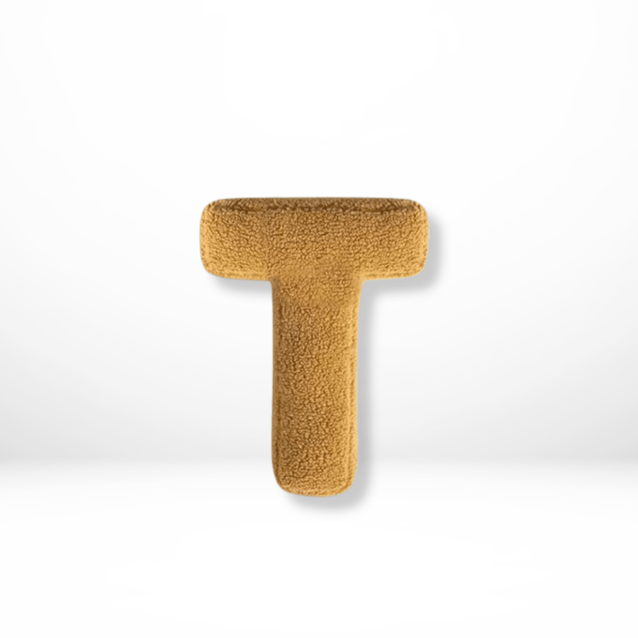 Velvet Letter Cushion for Personalized Home Accents-Covers & Textiles > Throw Pillows-casanuva-T-casanuva