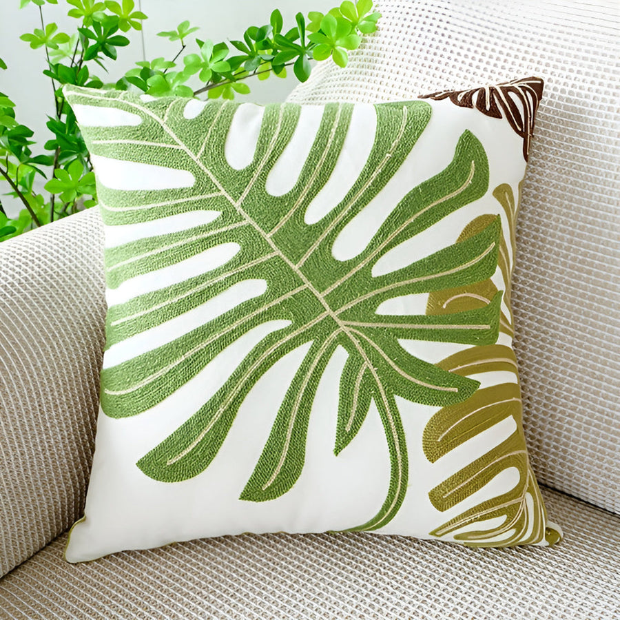 Verdant Paradise Decorative Cushion Cover-Covers & Textiles > Cushion Covers-casanuva-Botanical Harmony-casanuva