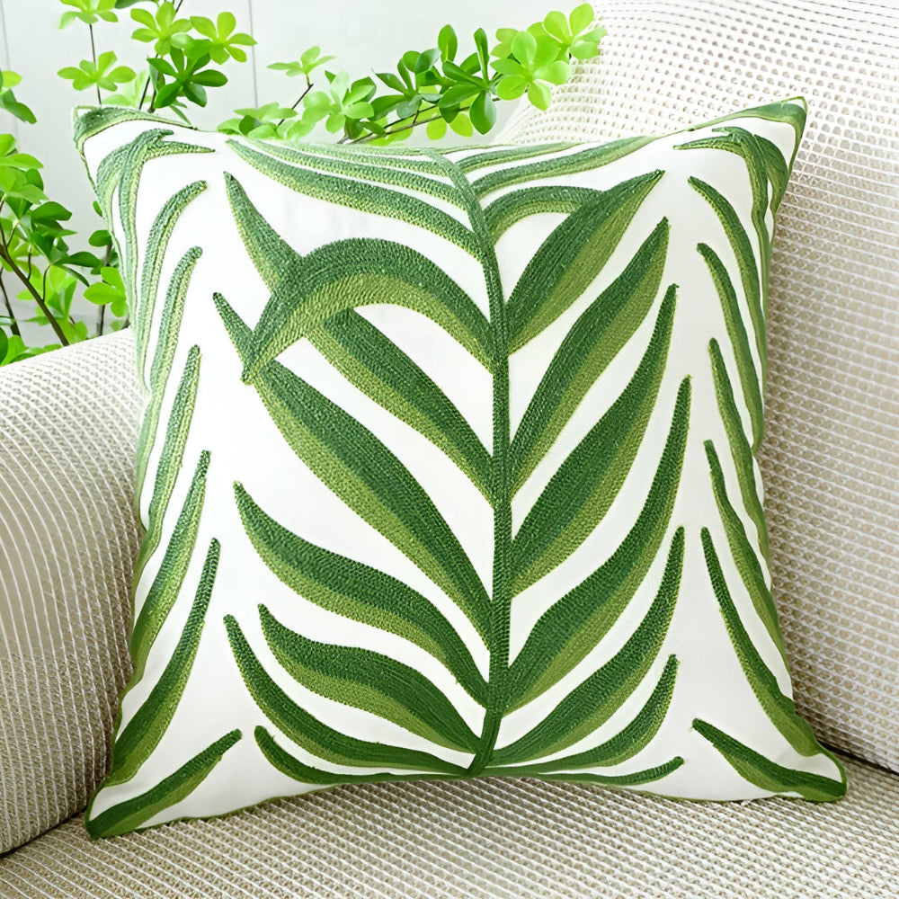 Verdant Paradise Decorative Cushion Cover-Covers & Textiles > Cushion Covers-casanuva-Tropical Fern-casanuva