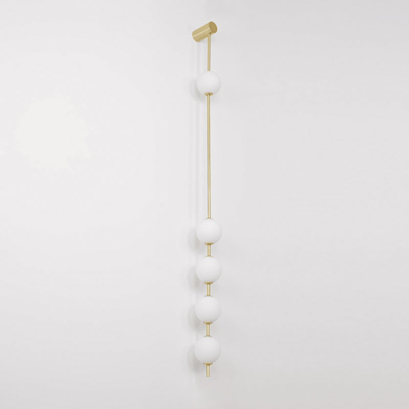 Vertical Ball Wall Lamp LED-Lighting > Wall Lights-casanuva-12cmx158cm-Brass & Plastic ball-Triac Dimmable Warm Light-casanuva